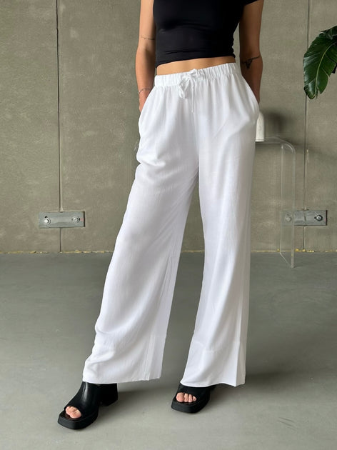 Dropship Casual Loose Flare Pants Women Autumn Chic Pleated Button