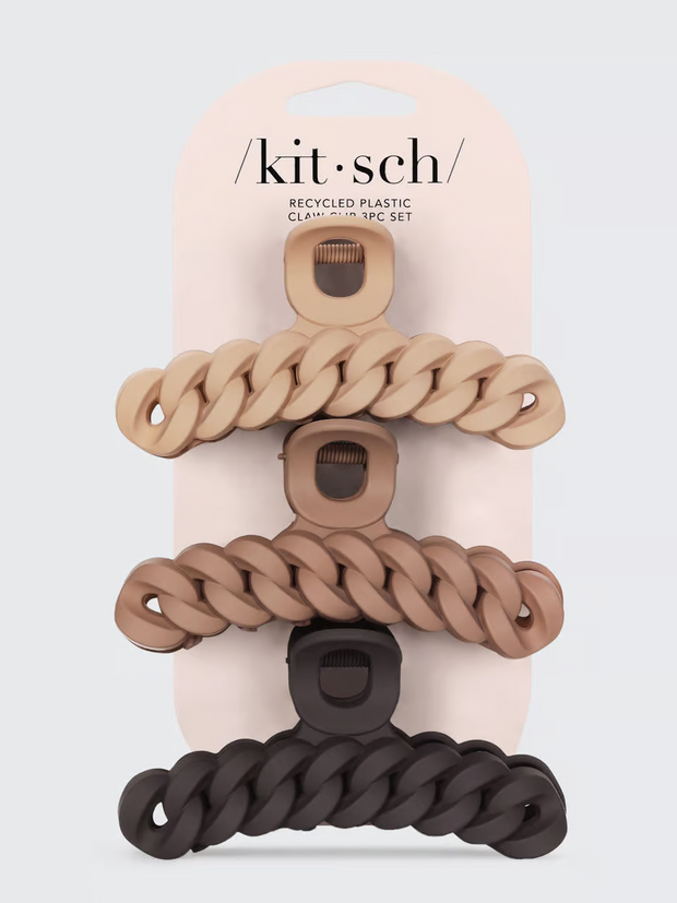 KITSCH Chain Claw Clip 3 Piece Set