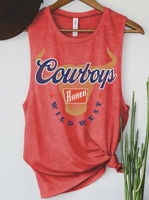 27 Cowboys Rodeo Graphic Tank