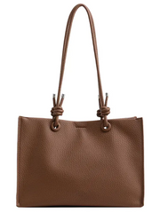 27 Faux Leather Pebbled Tote Bag