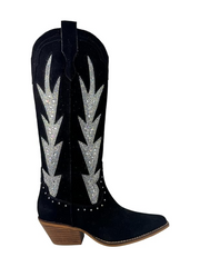 27 Jessie Rhinestone Flames Western Cowboy Boot