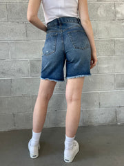 REUSED BY RD STYLE Distressed Denim Mid Thigh Shorts