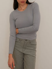 KUWALLA Bridget Peachy Scoop Long Sleeve Top