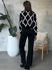 DEX Diamond Check Sweater