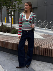 RUNAWAY THE LABEL Xyla Collared Knit Top