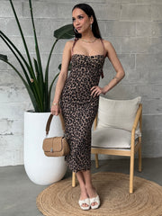 FREE PEOPLE Printed Got Glam Slip Dress