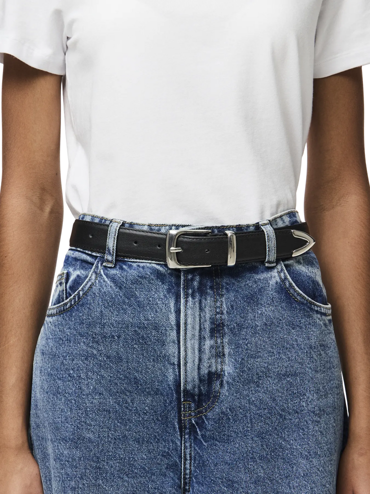 PIECES Sabrina Square Buckle Belt
