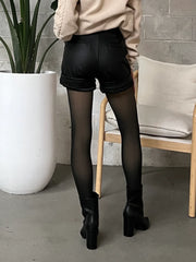 27 Faux Leather Shorts