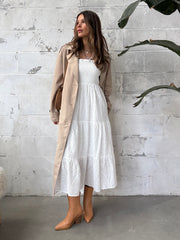 ONLY Long Line Belted Trench Coat