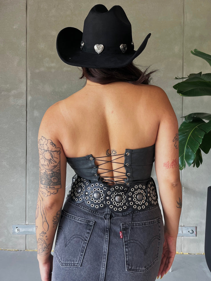 27 Embroidered Western Corset Top