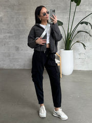 ROOM 34 Elastic Waist Cargo Jogger