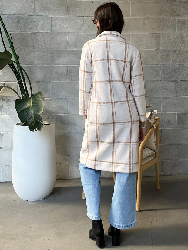 DEX Plaid Soft Long Coat