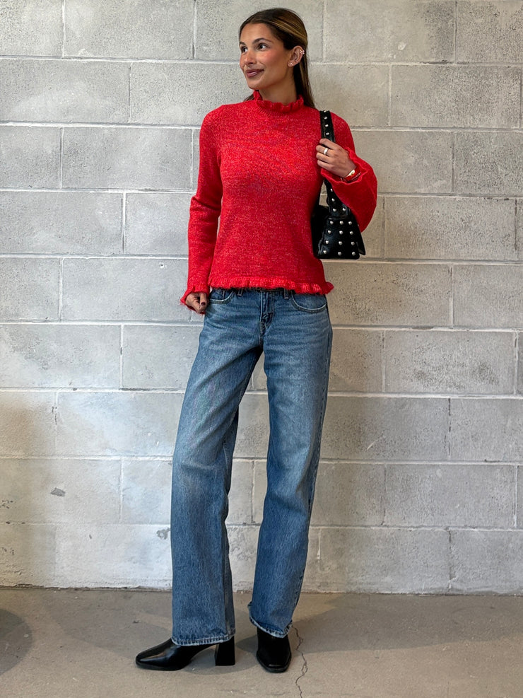 PIECES Jasmijn Knit Mock Neck Sweater