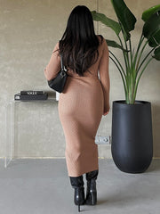 DEX Bailey Belted Midi Sweater Dress
