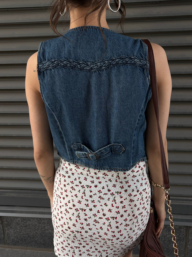 LEVI'S Braided Denim Vest