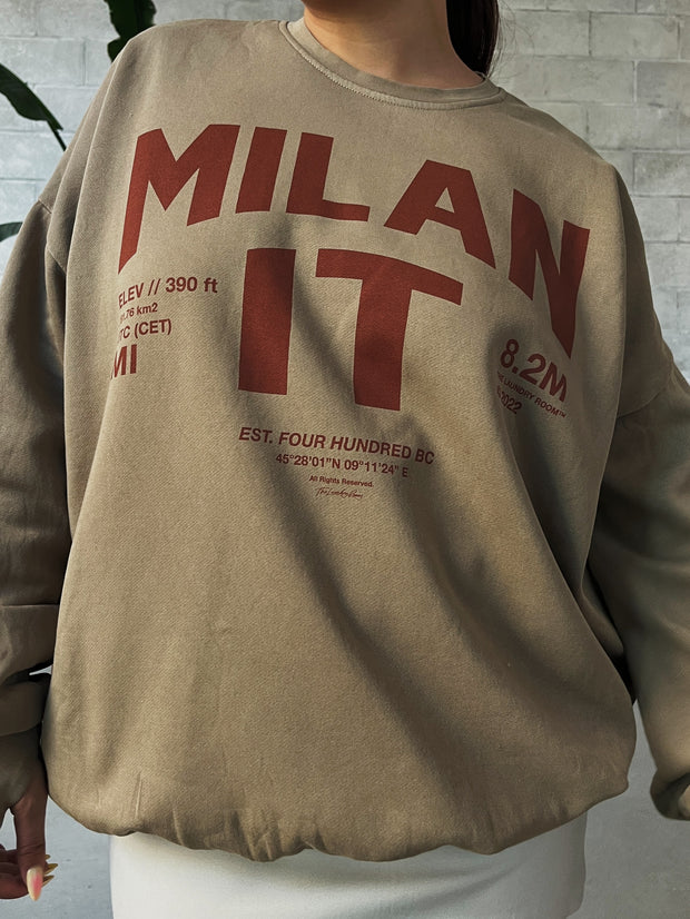 THE LAUNDRY ROOM Welcome to Milan/LA Crewneck Sweatshirt