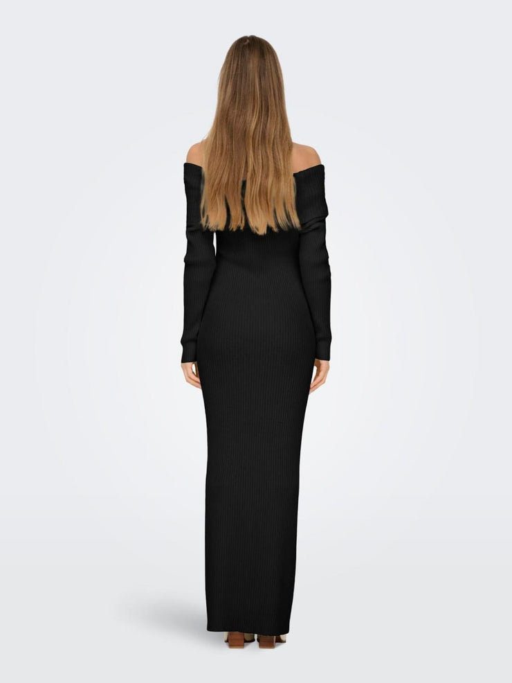 ONLY Katia Long Sleeve Off Shoulder Knit Maxi Dress