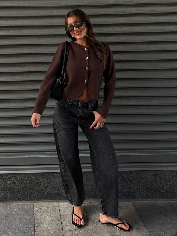 ONLY Scarlett Button Front Knit Cardigan