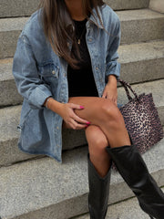 BRUNETTE THE LABEL Shania Oversized Denim Jacket / Shirt Dress