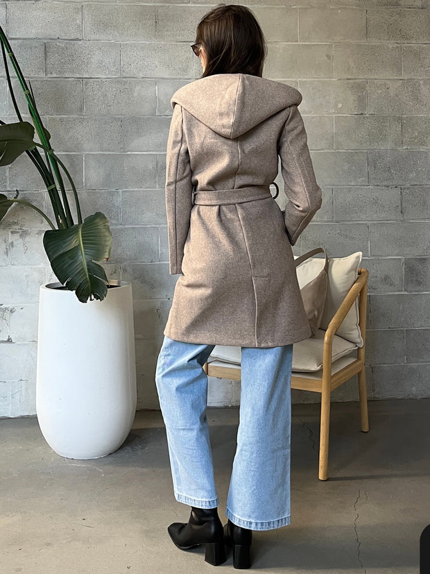 ROOM 34 Belted Hooded Coat