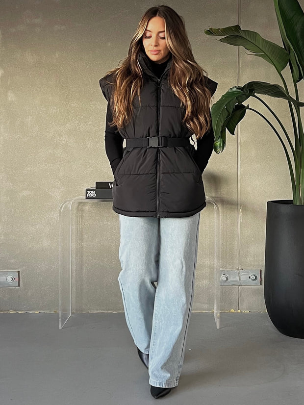 ONLY Gabi Belted Puffer Vest