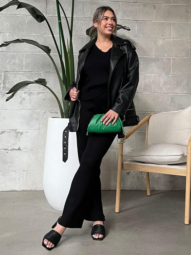 DEX Reese Wide Leg Ribbed Knit Set