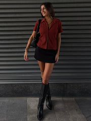 DEX Clasp Closure Polo Top