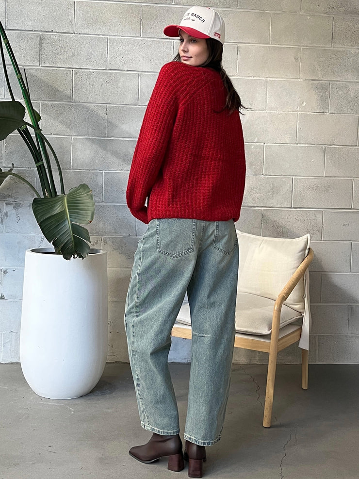 DEX Crewneck Textured Cardigan