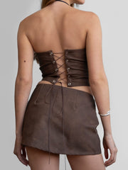27 Embroidered Western Corset Top