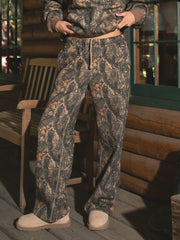 27 Camo Fleece Wide Leg Sweatpants