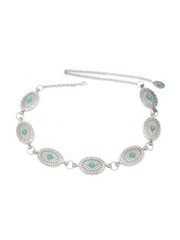 27 South Western Oval Linked Concho Chain Belt
