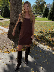 BLACK TAPE Faux Suede Mini Dress
