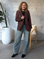 BLACK TAPE Faux Suede Blazer