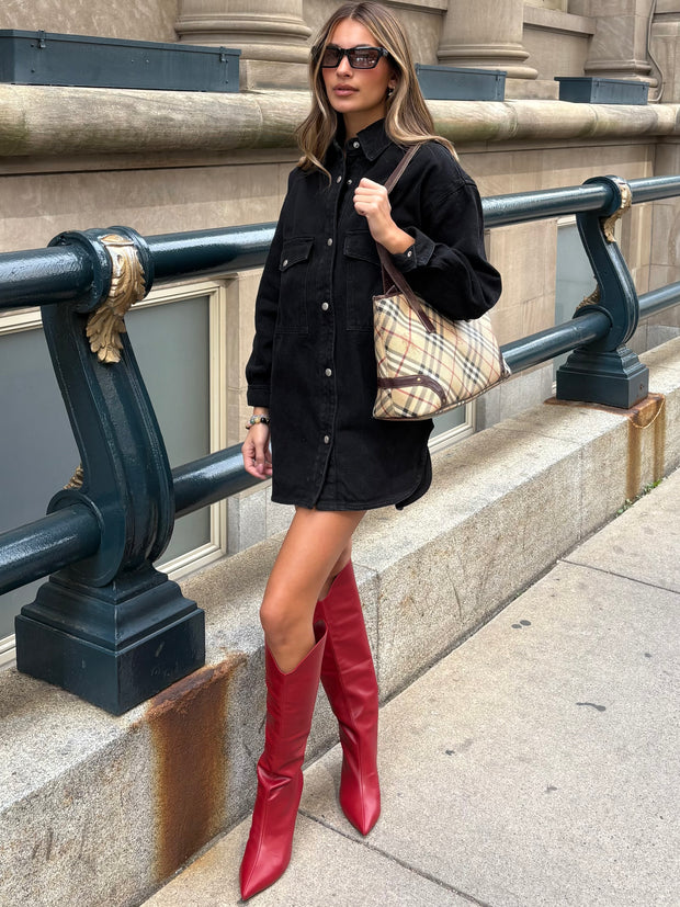 BRUNETTE THE LABEL Shania Oversized Denim Jacket / Shirt Dress