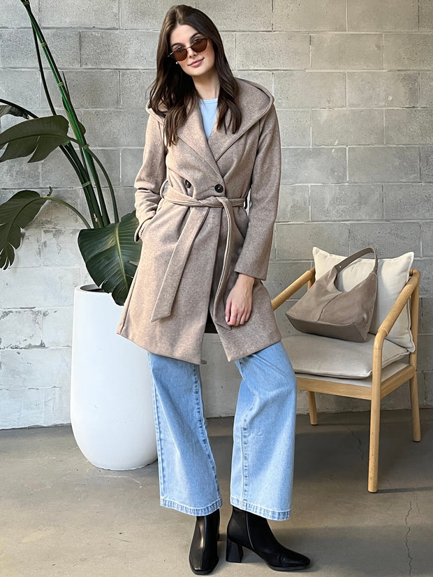 ROOM 34 Belted Hooded Coat