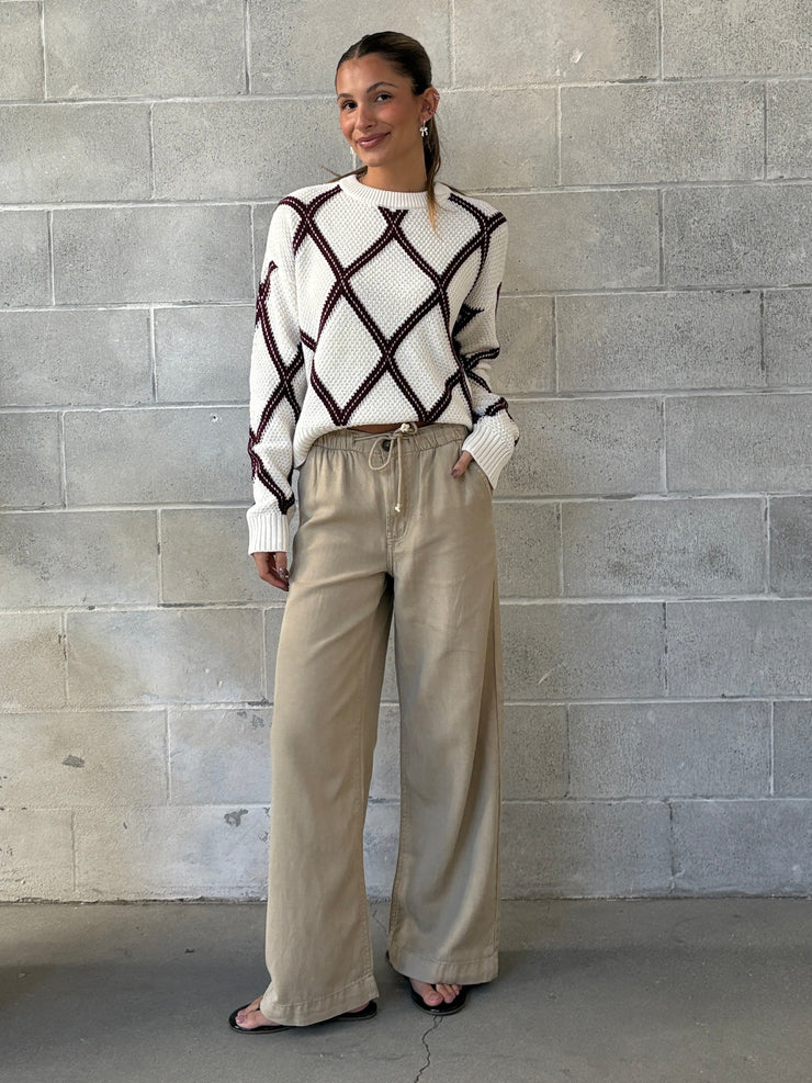 DEX Diamond Check Sweater