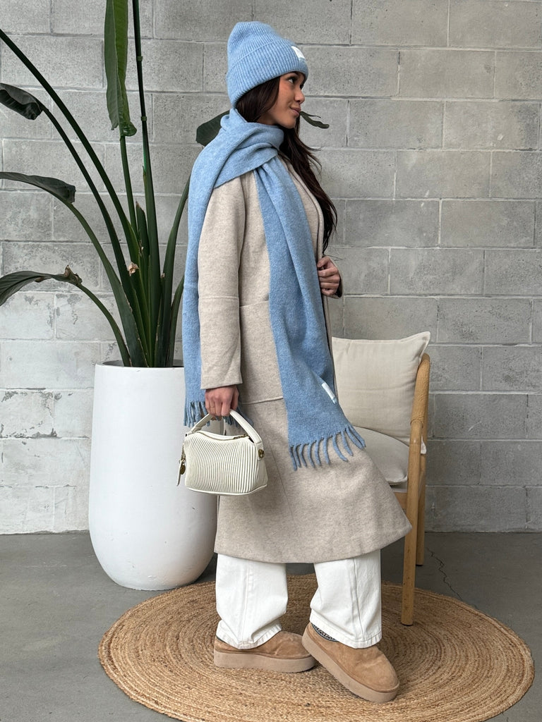 margarines hooded scarf blue フードスカーフ margarines hooded scarf blue フードスカーフ margarines