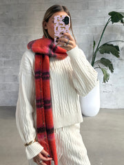 FREE PEOPLE Highland Plaid Skinny Scarf