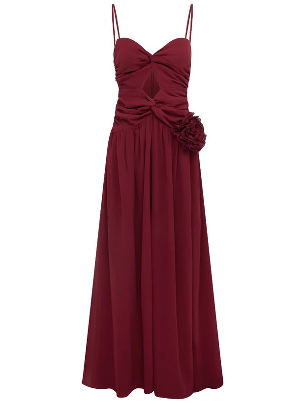 RUNAWAY THE LABEL Danika Side Slit Maxi Dress