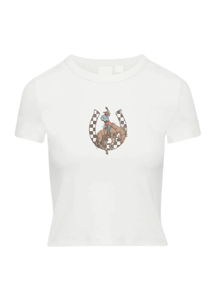 ABN Checkered Bronc Ribbed Tee