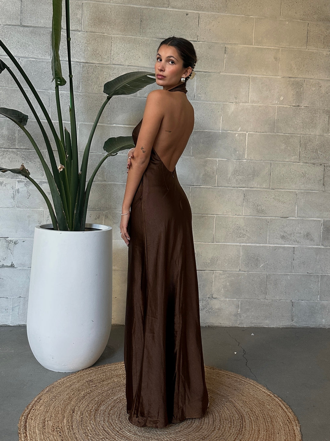 RUNAWAY THE LABEL Brigitte Halter Neck Open Back Maxi Dress – 27 Boutique
