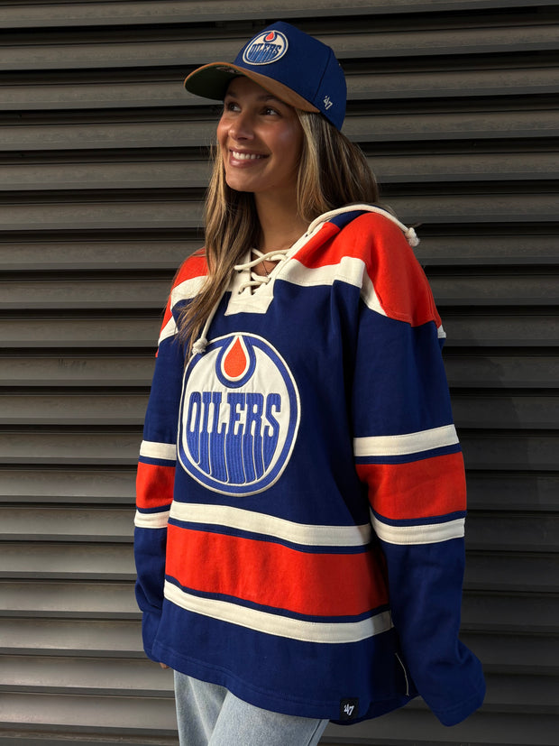 '47 BRAND NHL Edmonton Oilers Lacer Fleece Hoodie