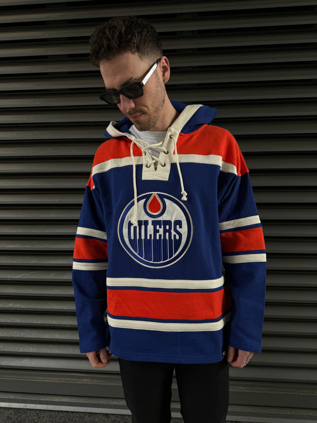 '47 BRAND NHL Edmonton Oilers Vintage '47 Lacer Hoodie