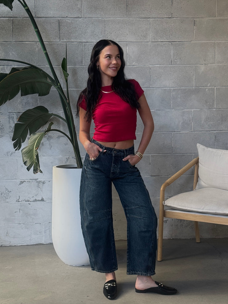 FREE PEOPLE Wait A Minute Baby Tee