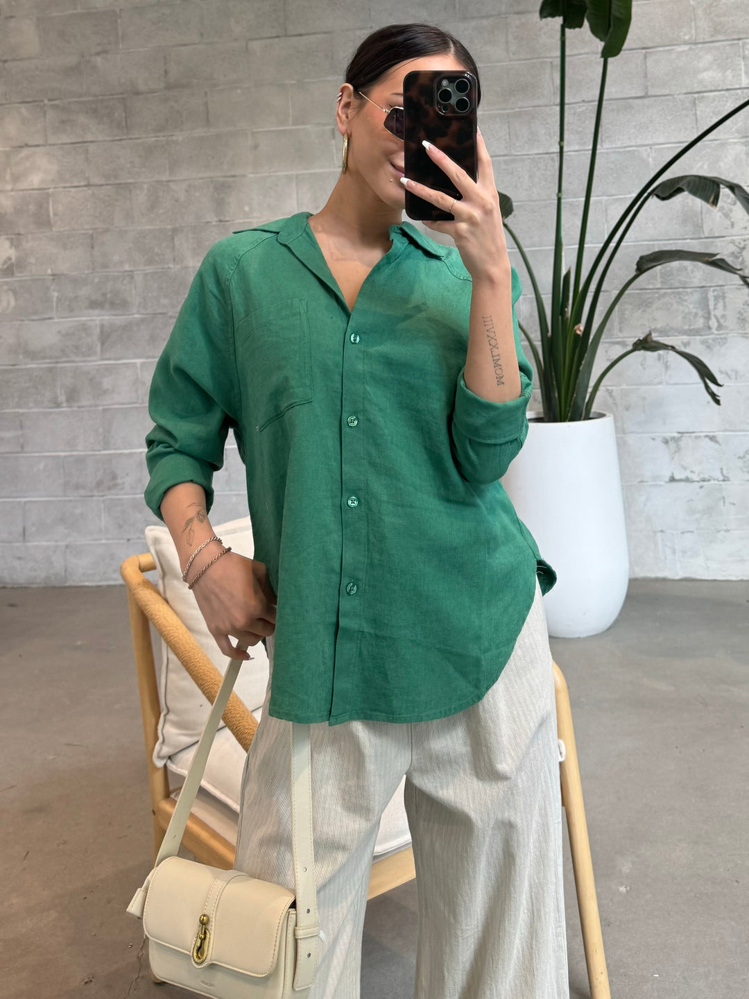 トップス echeveria Linenwool shirts 1 OVY Z SUPPLY Perfect Linen Shirt – 27 Boutique
