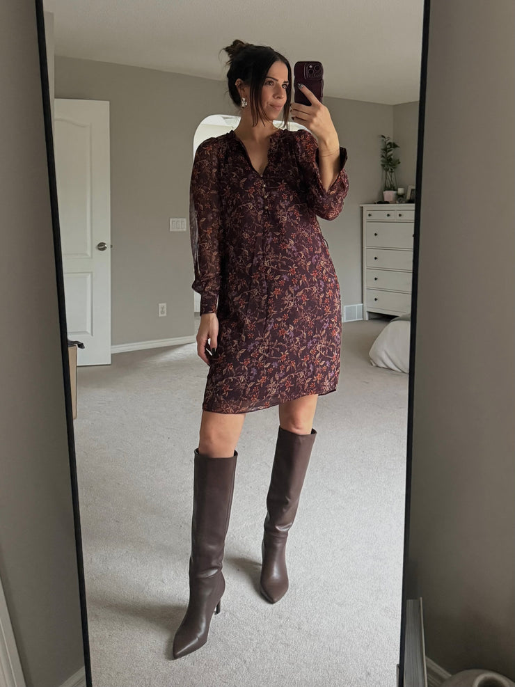 DEX Belted Button Detail Dress