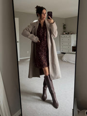 BLACK TAPE Belted Long Coat