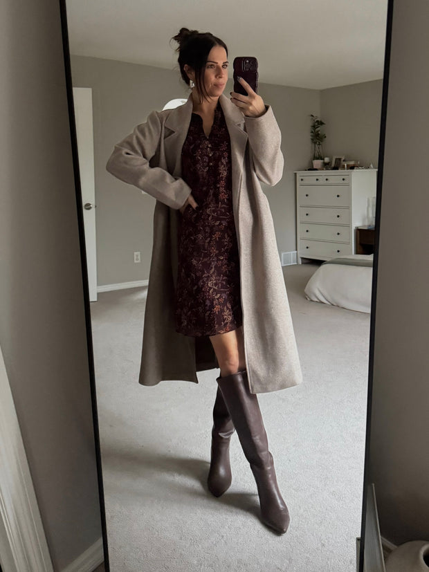 BLACK TAPE Belted Long Coat