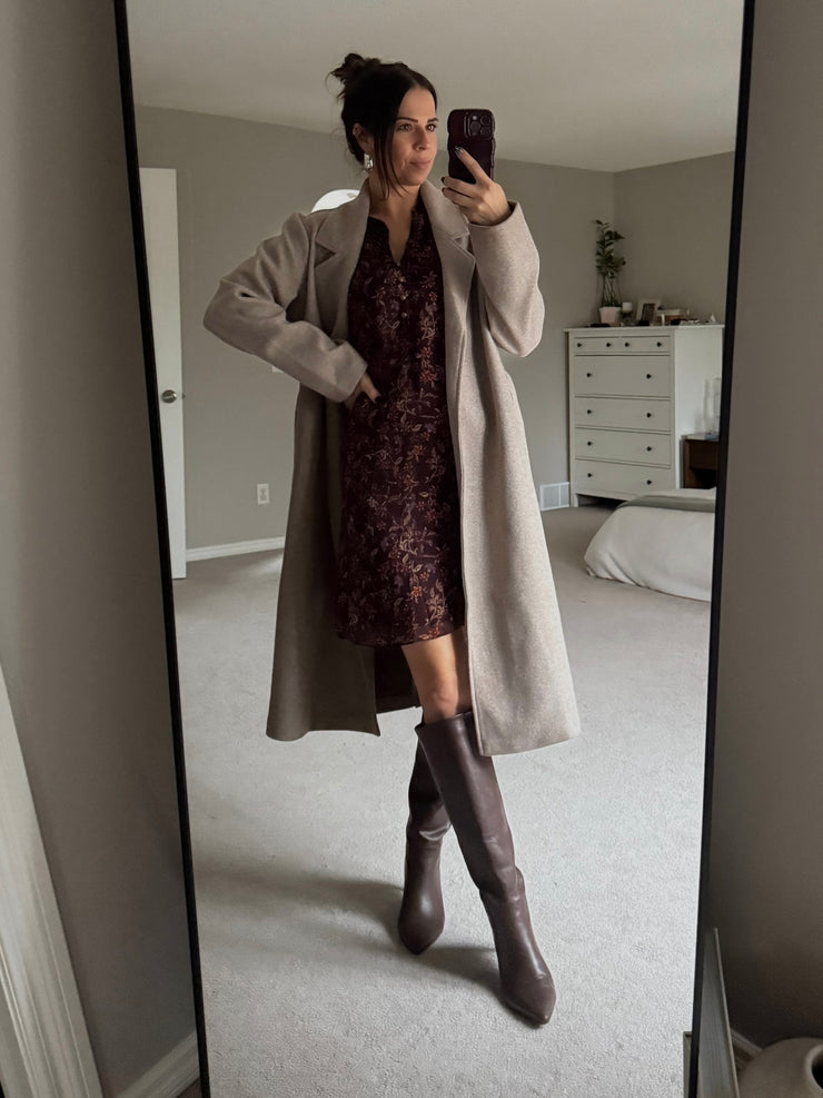 BLACK TAPE Belted Long Coat