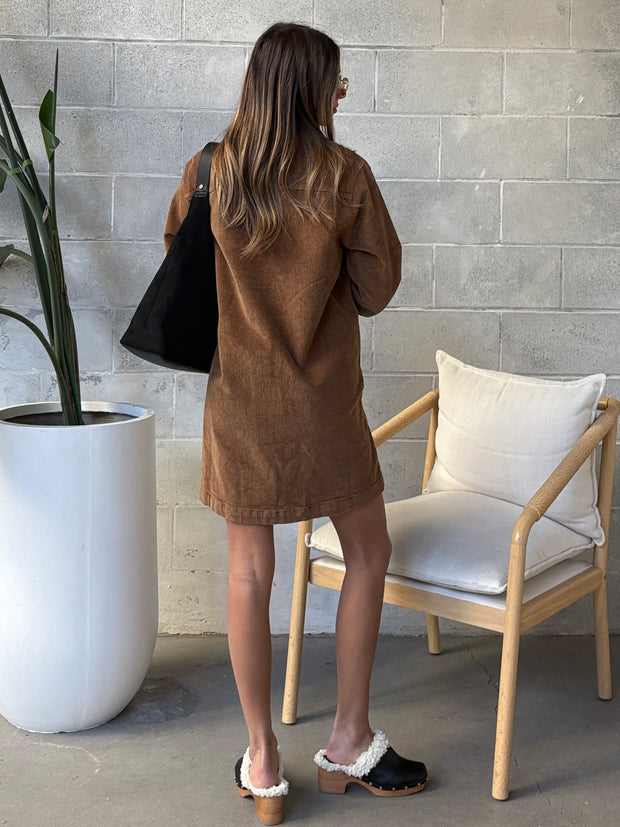 NOISY MAY Hazell Corduroy Shirt Dress